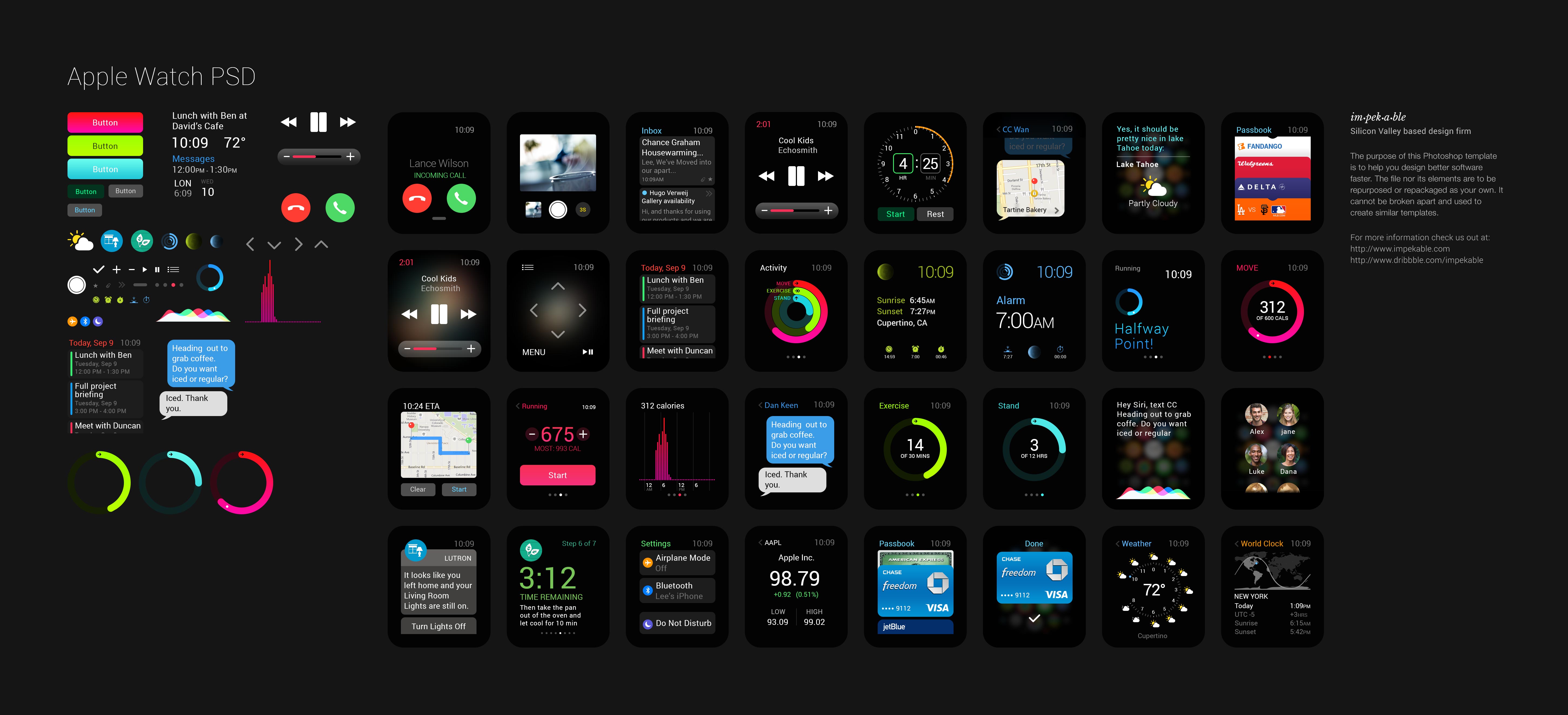 apple watch grafik arayüz